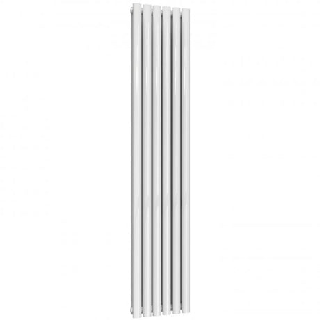 Reina Neval Double Vertical 1800mm High x 345mm Wide Aluminium Radiator - White - A - NVL18034DW - TAP 'N' SHOWER