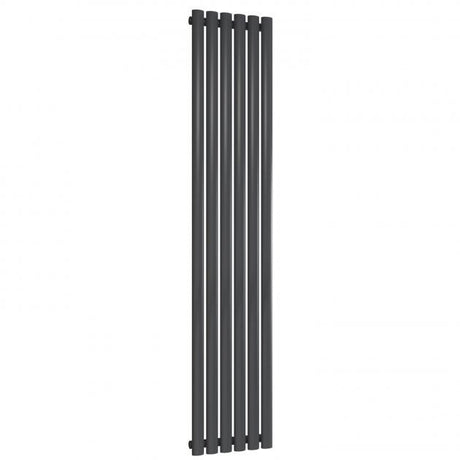 Reina Neval Single Vertical 1800mm High x 345mm Wide Aluminium Radiator - Anthracite - A - NVL18034SA - TAP 'N' SHOWER