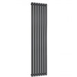 Reina Neval Single Vertical 1800mm High x 404mm Wide Aluminium Radiator - Anthracite - A - NVL18040SA - TAP 'N' SHOWER