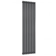 Reina Neval Single Vertical 1800mm High x 463mm Wide Aluminium Radiator - Anthracite - A - NVL18046SA - TAP 'N' SHOWER
