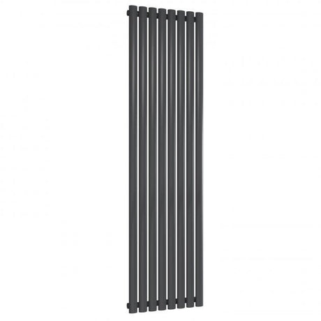 Reina Neval Single Vertical 1800mm High x 463mm Wide Aluminium Radiator - Anthracite - A - NVL18046SA - TAP 'N' SHOWER