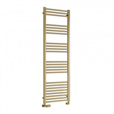 Reina Ottone 1600mm High x 600mm Wide Heated Towel Rail - Brushed Brass - RND - OTO160060B - TAP 'N' SHOWER