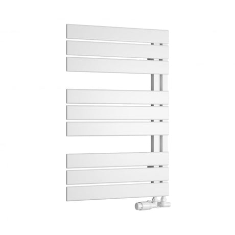 Reina Pettino 823mm High x 550mm Wide Flat Panel Heated Towel Rail - White - RND - PTN082W - TAP 'N' SHOWER