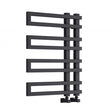 Reina Pietra 720mm High x 530mm Wide Designer Heated Towel Rail - Anthracite - RND - PTR0725A - TAP 'N' SHOWER