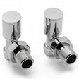 Reina Portland Angled Chrome Radiator Valves Pair 15mm - VLV - PRT/A - TAP 'N' SHOWER
