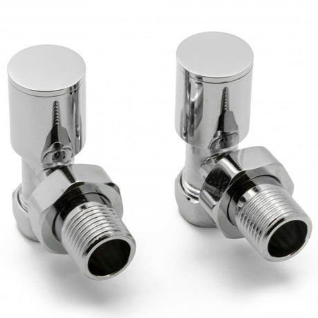 Reina Portland Angled Chrome Radiator Valves Pair 15mm - VLV - PRT/A - TAP 'N' SHOWER