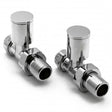 Reina Portland Straight Chrome Radiator Valves Pair 15mm - VLV - PRT/S - TAP 'N' SHOWER