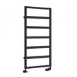 Reina Rezzo 1100mm High x 550mm Wide Designer Heated Towel Rail - Black - RND - REZ110055K - TAP 'N' SHOWER