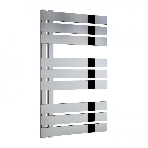 Reina Ricadi Designer 840mm High x 500mm Wide Heated Towel Rail - Polished Stainless Steel - RNS - RC5084 - TAP 'N' SHOWER