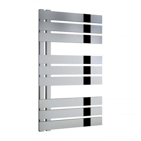 Reina Ricadi Designer 840mm High x 500mm Wide Heated Towel Rail - Polished Stainless Steel - RNS - RC5084 - TAP 'N' SHOWER