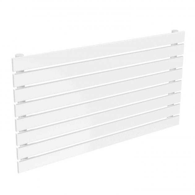 Reina Rione Modern Designer Single Horizontal Radiator 550mm High x 1200mm Wide - White - RND-RNE1200