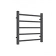 Reina Serena Modern Square Tube Heated Straight Towel Rail 500mm High x 500mm Wide - Anthracite - RND-SRN5050A