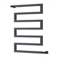 Reina Serpe 750mm High x 500mm Wide Designer Heated Towel Rail - Anthracite - RND - SRP0755A - TAP 'N' SHOWER