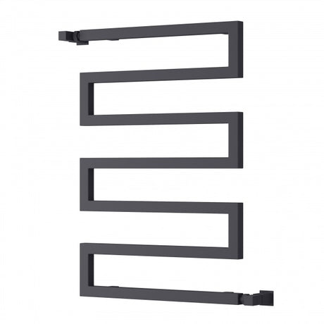 Reina Serpe 750mm High x 500mm Wide Designer Heated Towel Rail - Anthracite - RND - SRP0755A - TAP 'N' SHOWER