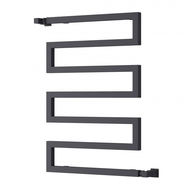 Reina Serpe 750mm High x 500mm Wide Designer Heated Towel Rail - Anthracite - RND - SRP0755A - TAP 'N' SHOWER