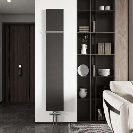 Reina Slimline Vertical Designer Flat Panel Radiator 1770mm High x 300mm Wide - Anthracite - RND-SLN17703A
