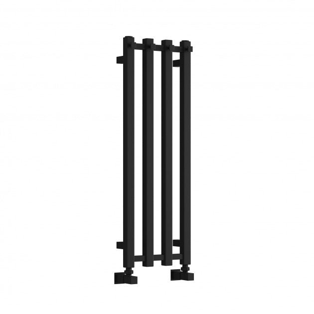 Reina Todi 800mm High x 260mm Wide Designer Heated Towel Rail - Black - RND - TDI080026K - TAP 'N' SHOWER