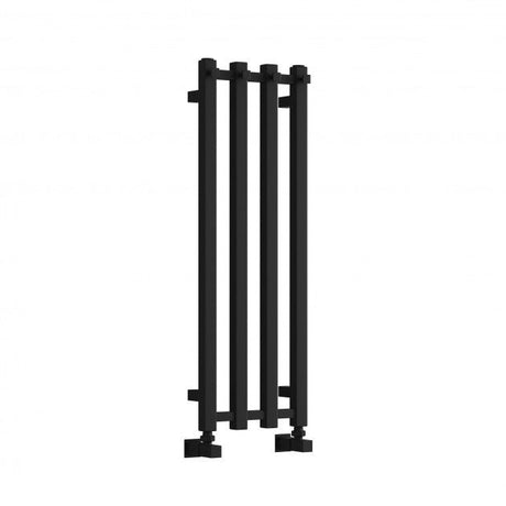 Reina Todi 800mm High x 260mm Wide Designer Heated Towel Rail - Black - RND - TDI080026K - TAP 'N' SHOWER
