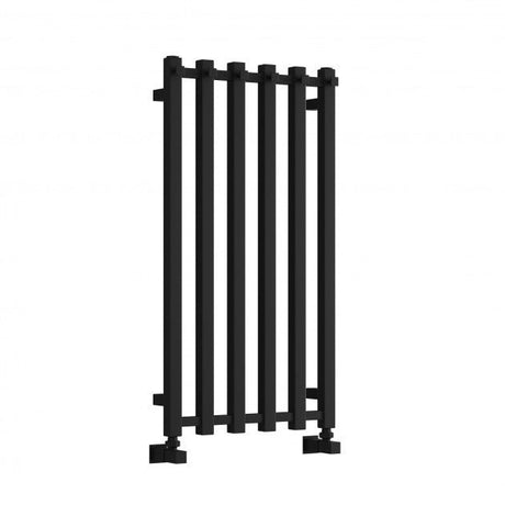 Reina Todi 800mm High x 415mm Wide Designer Heated Towel Rail - Black - RND - TDI080041K - TAP 'N' SHOWER