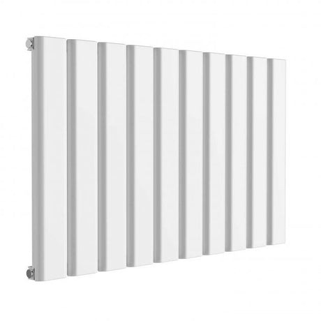 Reina Vicari Single 600mm High x 1000mm Wide Horizontal Aluminium Radiator - White - A - VCR060100SW - TAP 'N' SHOWER