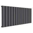 Reina Vicari 600mm High x 1400mm Wide Single Horizontal Aluminium Radiator - Anthracite - A - VCR060140SA - TAP 'N' SHOWER