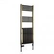 Reina York 1200mm High x 485mm Wide Aluminium Radiator Towel Rail - Gold/Black - A - YRK1248G - TAP 'N' SHOWER