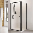 Roman Haven6 Matt Black 760mm x 1900mm Side Panel for Shower Doors - H3R76CB