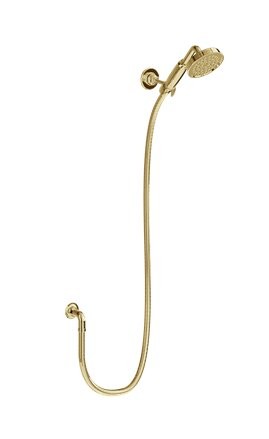 Burlington Riviera Slide Rail Kit with Handset Hose and Elbow - Gold - RIV20GOLD
