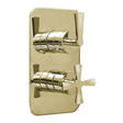 Burlington Riviera Shower Valve Face Plate & Handles for Concealed Shower Valve with Diverter 1500 - Gold - RIV3GOLD