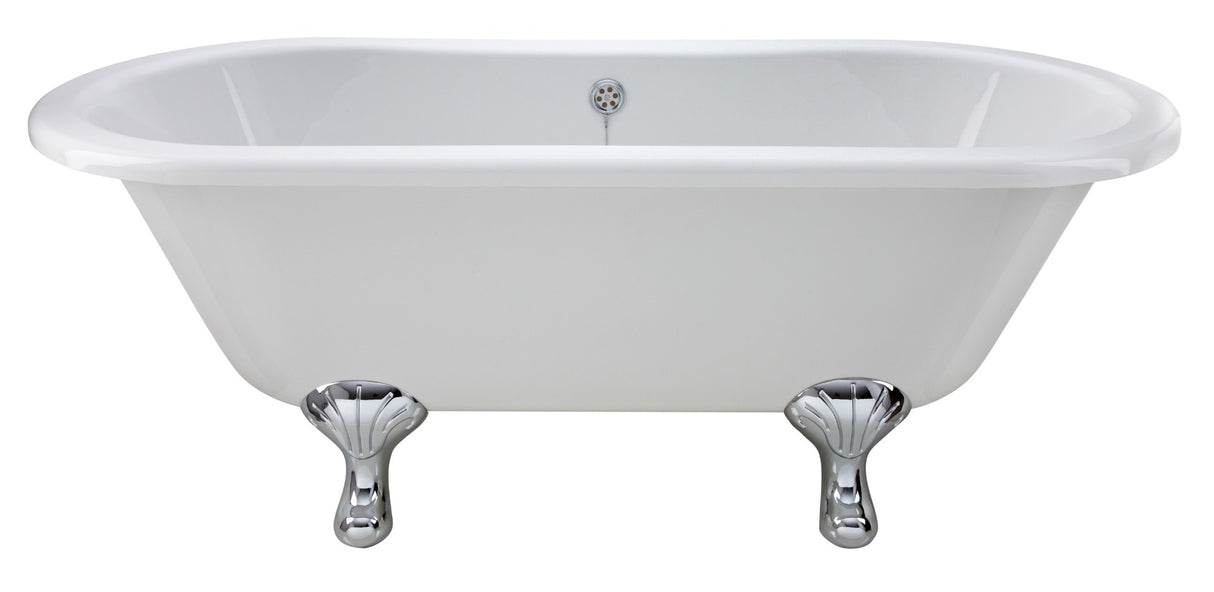 Launde Abbey Double Ended Freestanding Bath No leg Set 1500mm - White