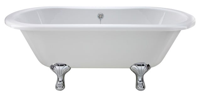 Launde Abbey Double Ended Freestanding Bath No leg Set 1500mm - White