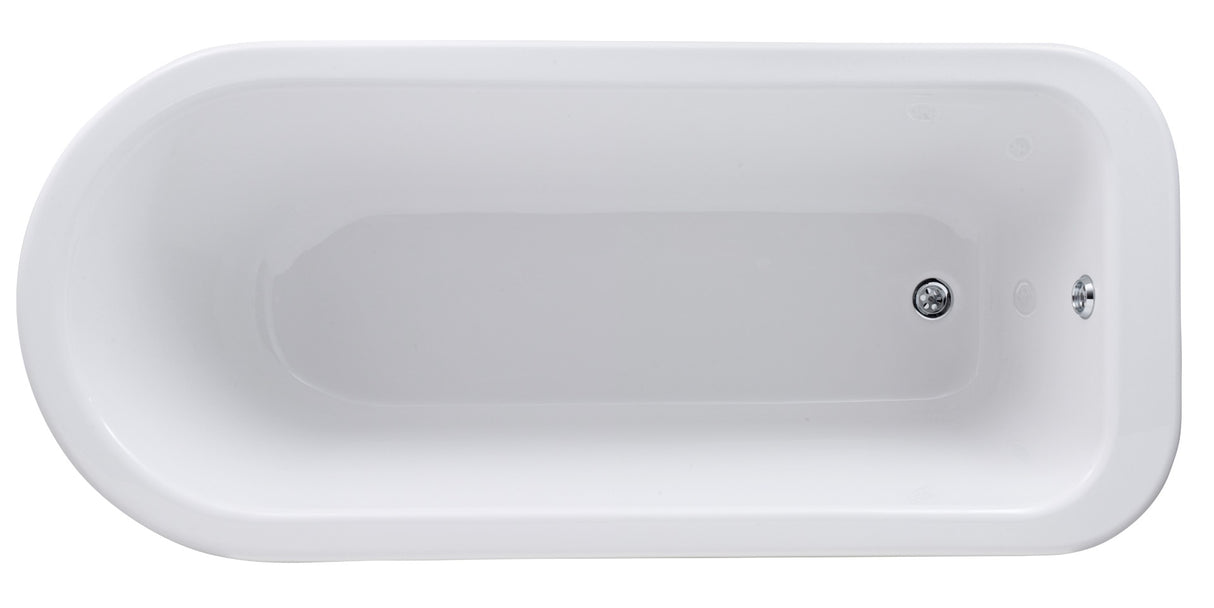 Launde Abbey Single Ended Freestanding Bath No Leg Set 1700mm - White