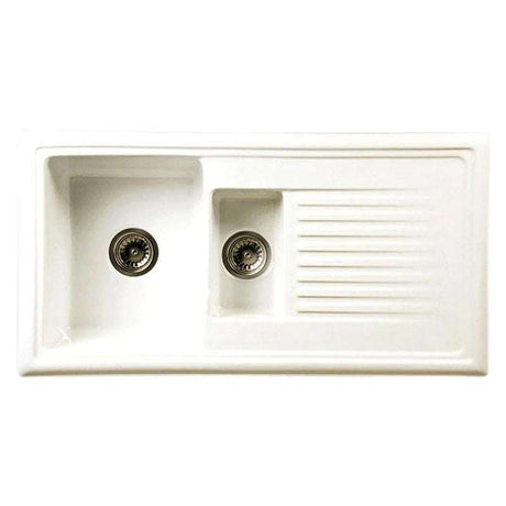 Reginox 1.5 Bowl Regi-Ceramic Kitchen Sink Including Waste - White - RL 301 CW