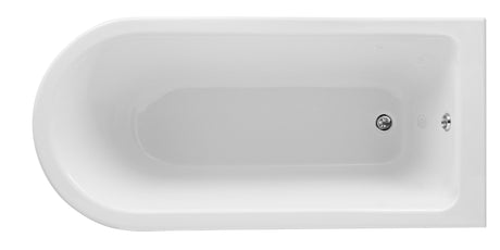 Launde Abbey Freestanding Shower Bath 1500mm - No Leg Set - White