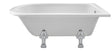 Launde Abbey Single Ended Freestanding Shower Bath Pride Leg Set 1500mm - White