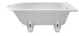 Launde Abbey Single Ended Freestanding Shower Bath Deacon Leg Set 1500mm - White