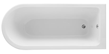 Launde Abbey Freestanding Shower Bath No Leg Set 1700mm - White