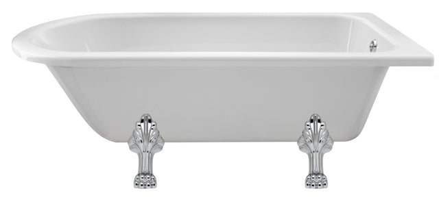 Launde Abbey Single Ended Freestanding Shower Bath Pride Leg Set 1700mm - White