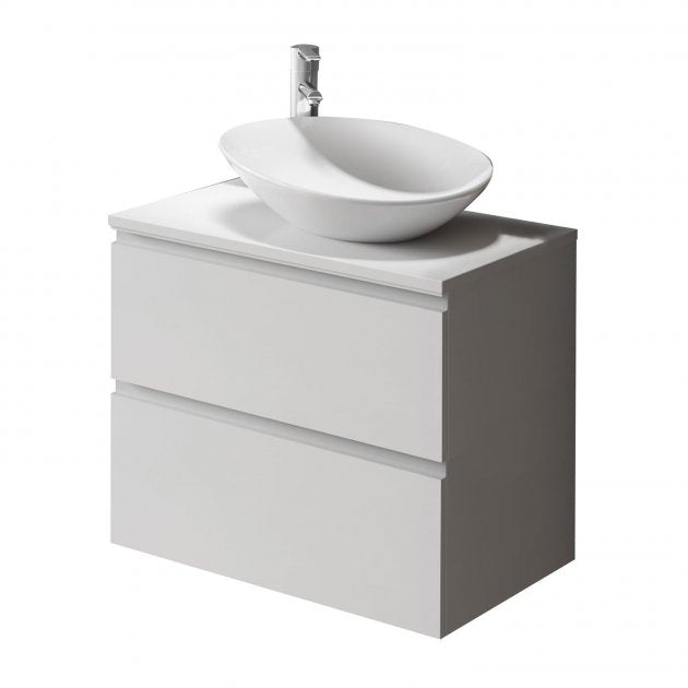 Royo Vida 2 Drawer Wall Unit 800mm - Gloss White - RO124825