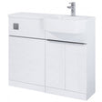 Royo Linea Right Hand WC Unit and 2 Door Base Unit - White - RO167001