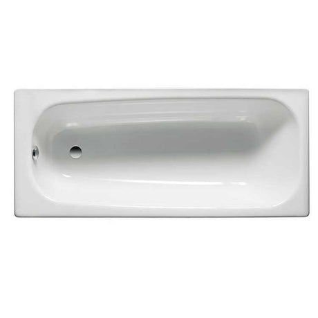 Roca Contesa Anti-Slip Single Ended Steel Bath 1600mm x 700mm - 2 Tap 
