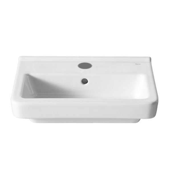 Roca Dama-N Compact Wall Hung Basin 550mm wide white ceramic bathroom sink with single tap hole