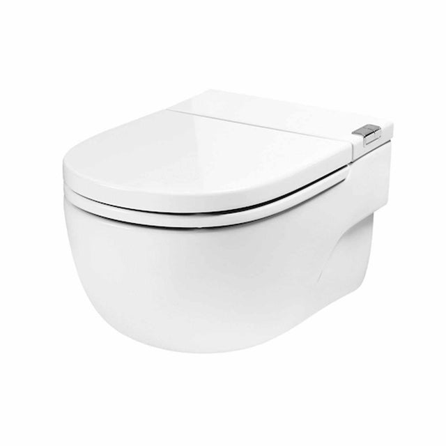 Roca Meridian-N white wall-hung toilet with in-tank cistern and L support, modern design and durable construction