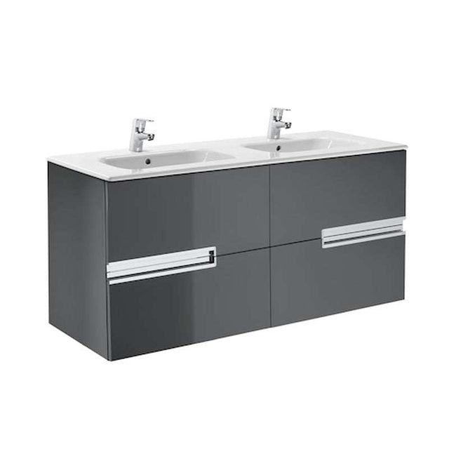 Roca Victoria-N Unik 4-Drawers Vanity Unit with Double Basin 1200mm Wi