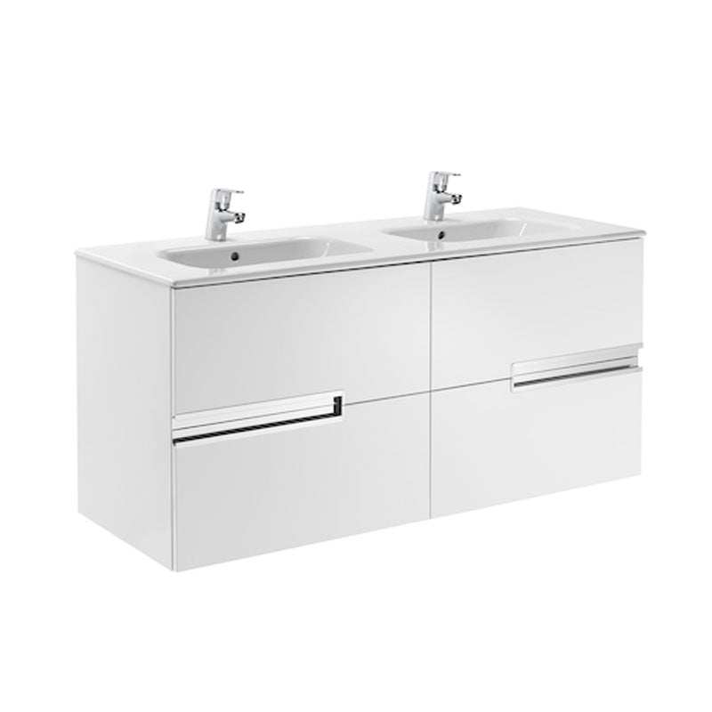 Roca Victoria-N Unik 4-Drawers Vanity Unit with Double Basin 1200mm Wi
