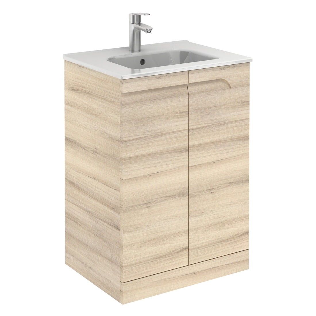 Royo Vitale Floor Standing Basin Unit 600mm - Oak - RO125230