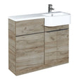 Royo Linea Right Hand WC Unit and 2 Door Base Unit - Oak - RO167003