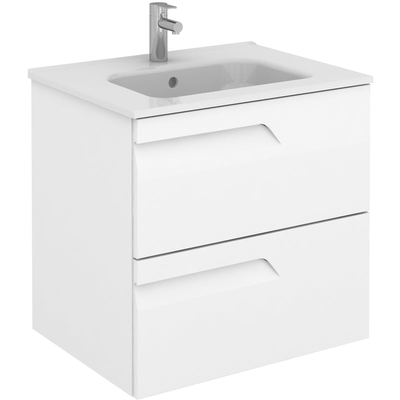 Royo Vitale Wall Unit 600mm - Gloss White - RO21857
