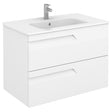 Royo Vitale 2 Drawer Wall Unit 800mm - Gloss White - RO21860