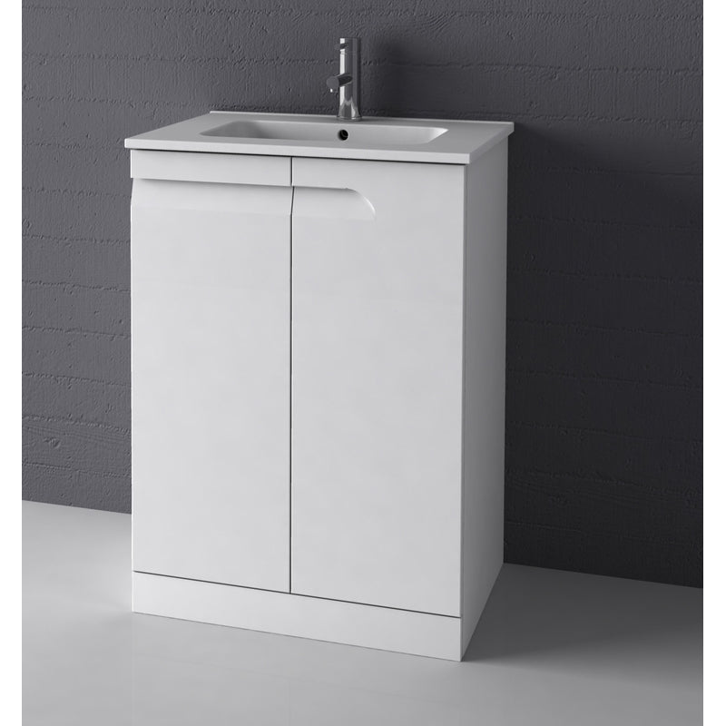 Royo Vitale Floor Standing Unit 600mm - Gloss White - RO22537